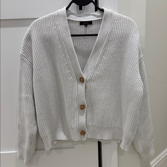 Quince White Button-Up Cardigan - Picture 1 of 4